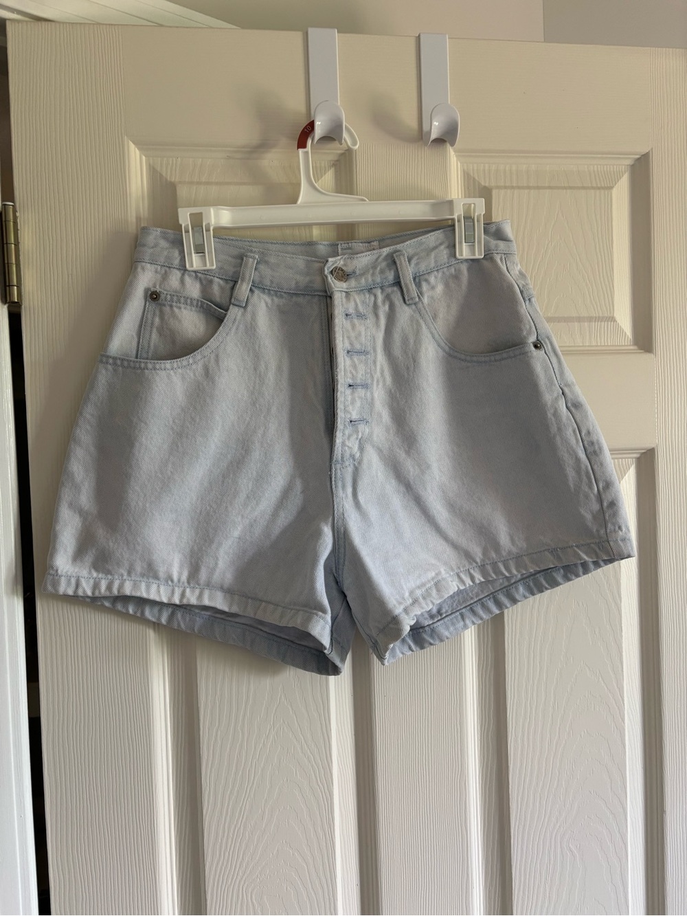 Denim Republic High-Waist Light Blue A-line Shorts